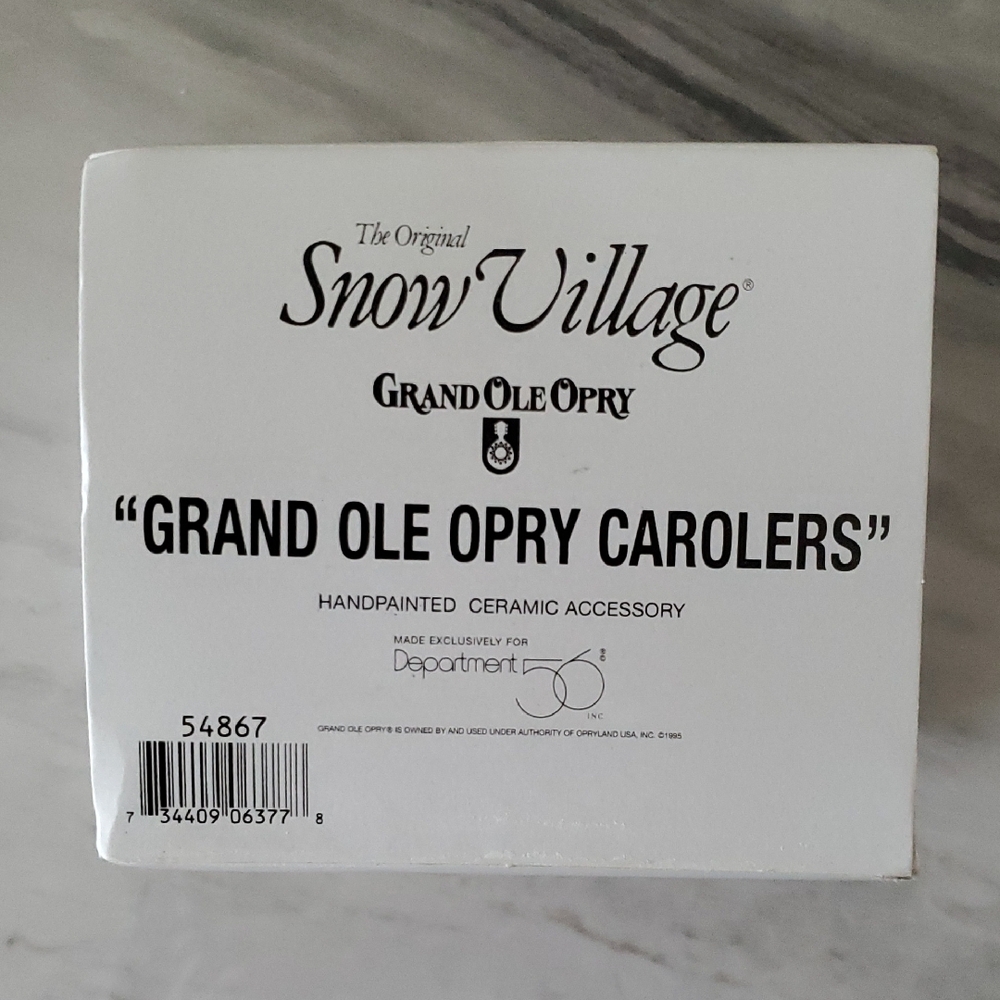 Department 56 Snow Village Grand Ole Opry Carolers